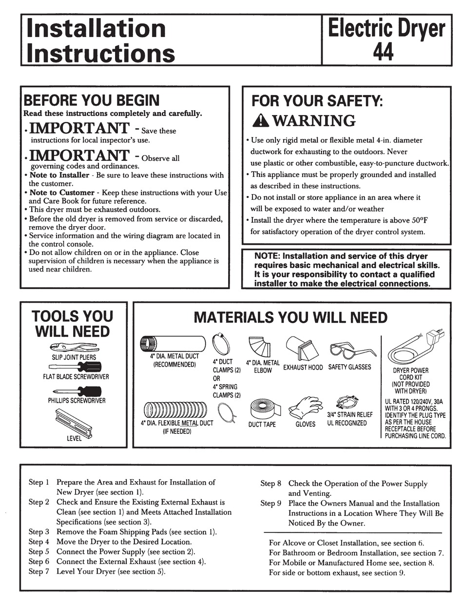 GE 500A187P044 INSTALLATION INSTRUCTIONS MANUAL Pdf Download | ManualsLib