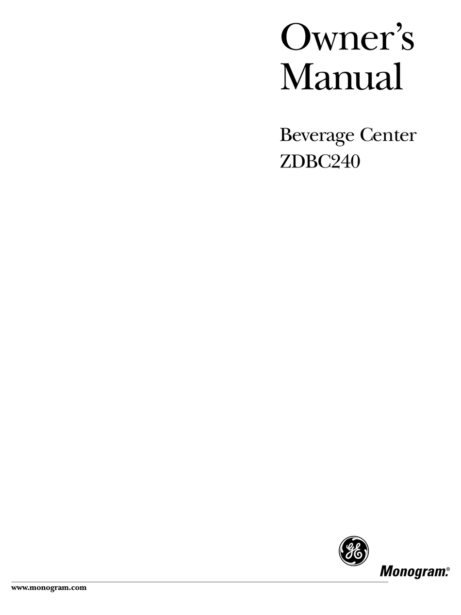 ge-monogram-zdbc240-owner-s-manual-pdf-download-manualslib