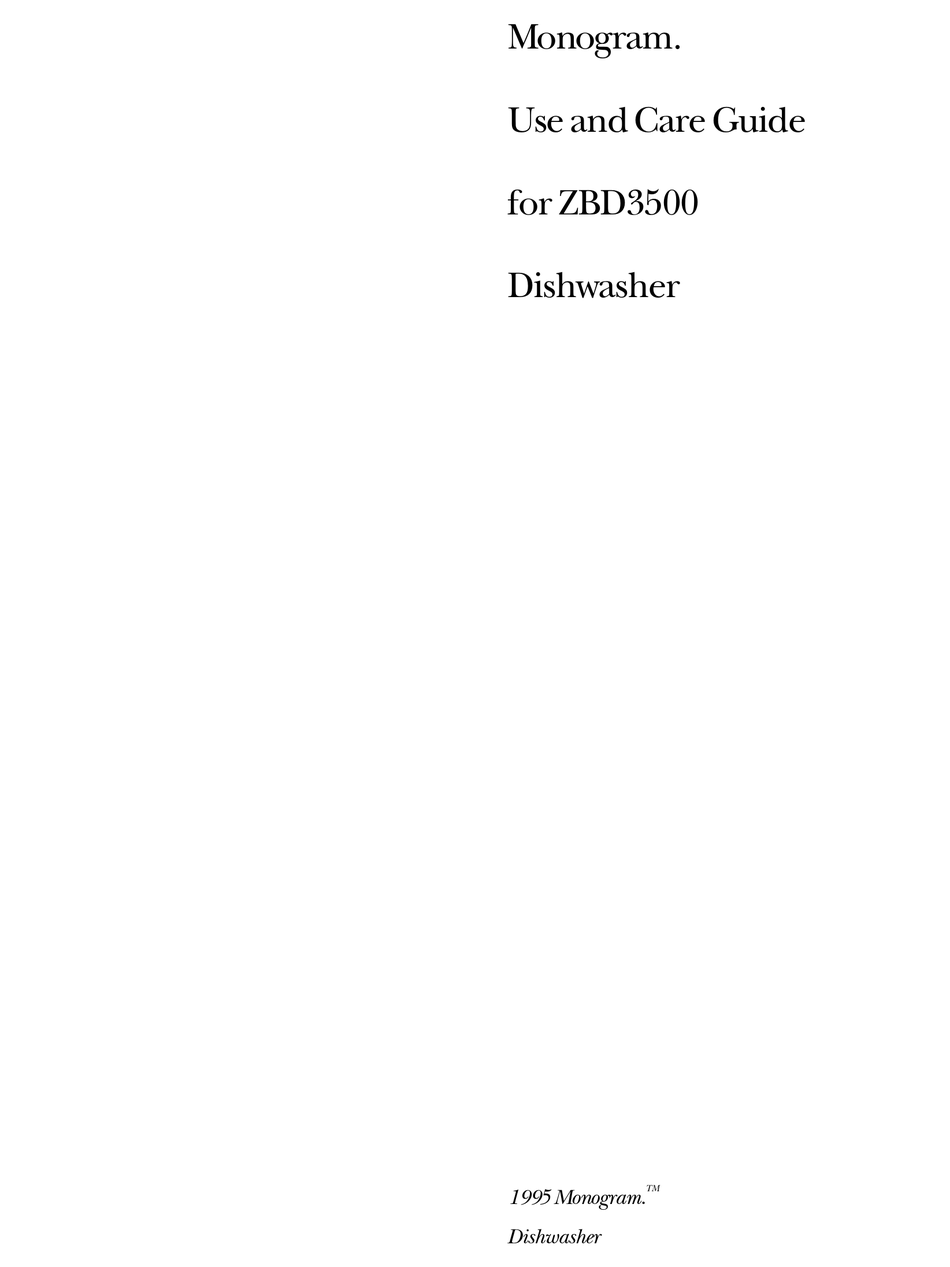 GE MONOGRAM ZBD3500 USE AND CARE MANUAL Pdf Download ManualsLib