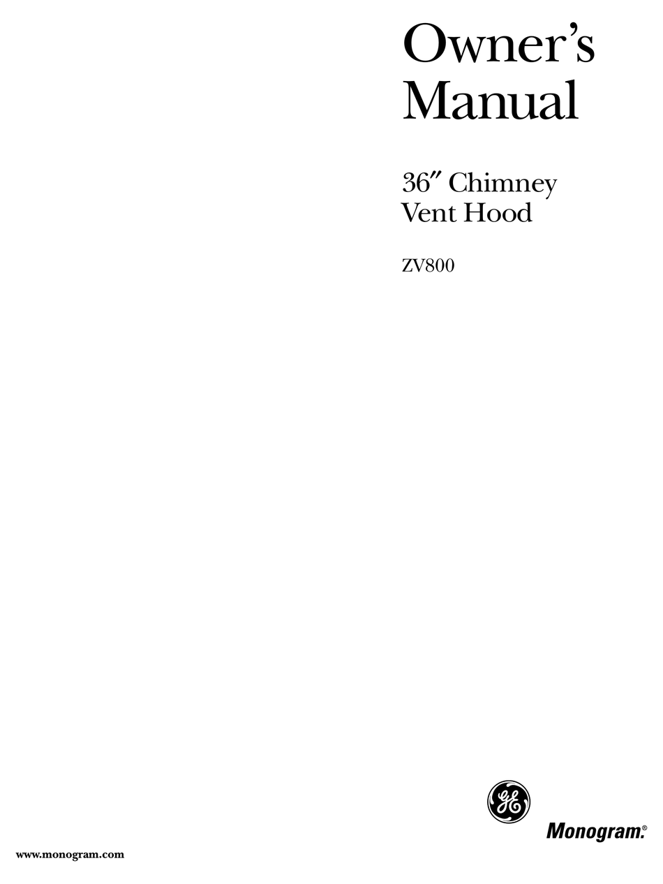 GE MONOGRAM ZV800 OWNER'S MANUAL Pdf Download | ManualsLib