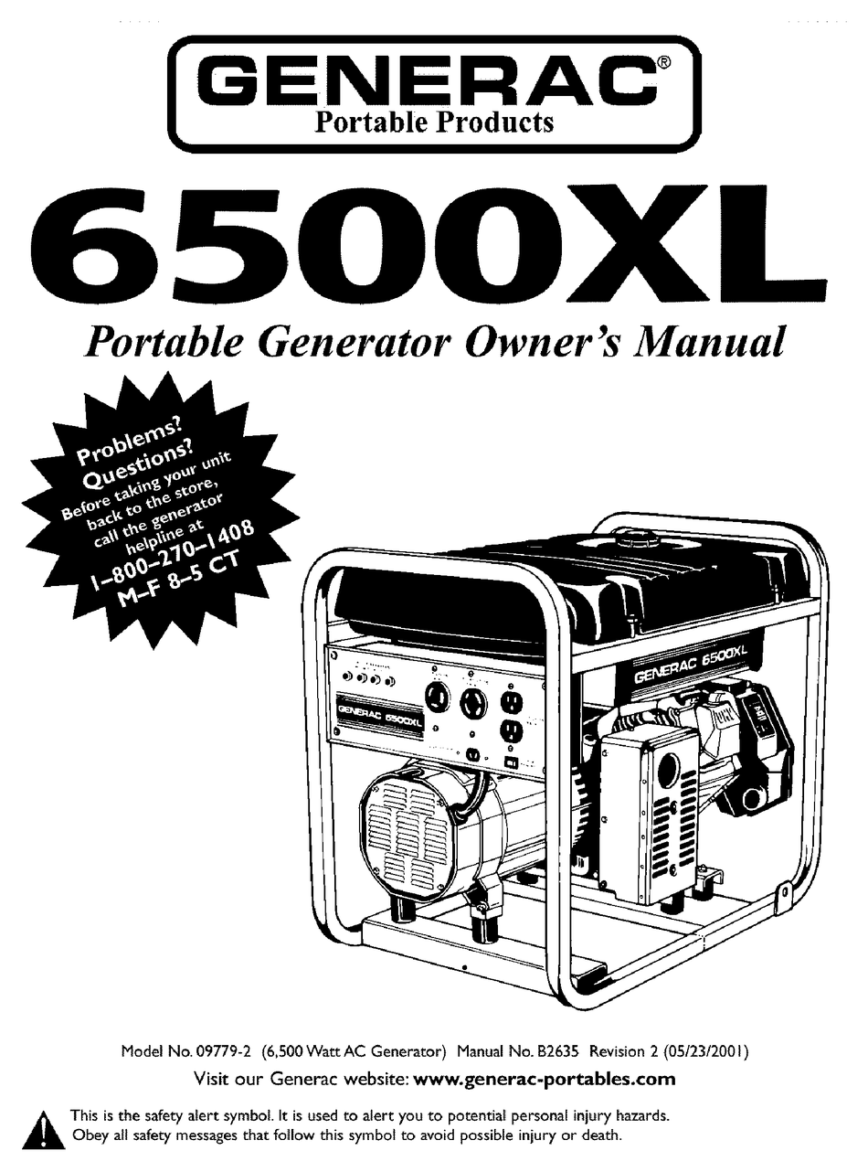 Generac generator shop manual