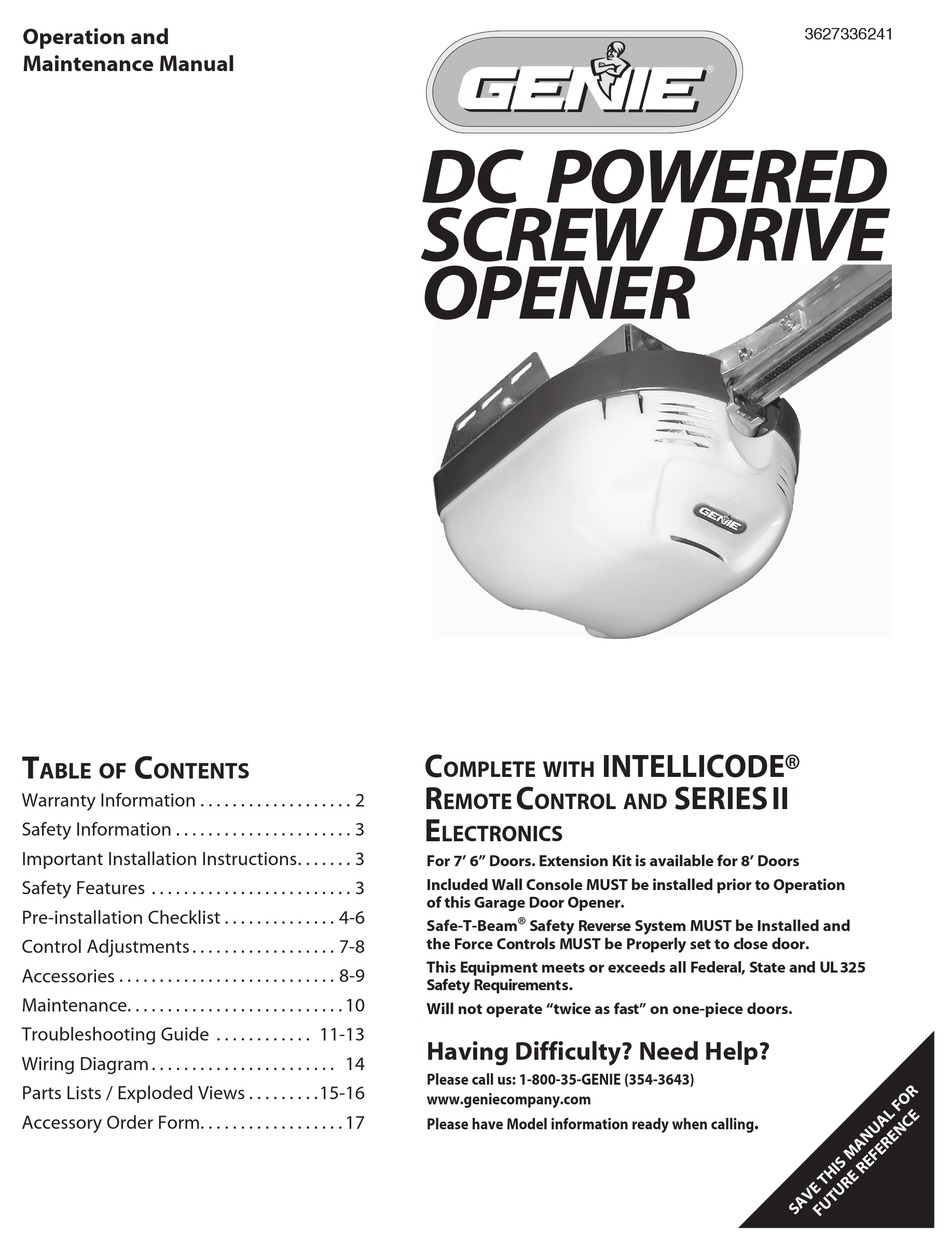 Troubleshooting Genie Excelerator Garage Door Opener Dandk Organizer