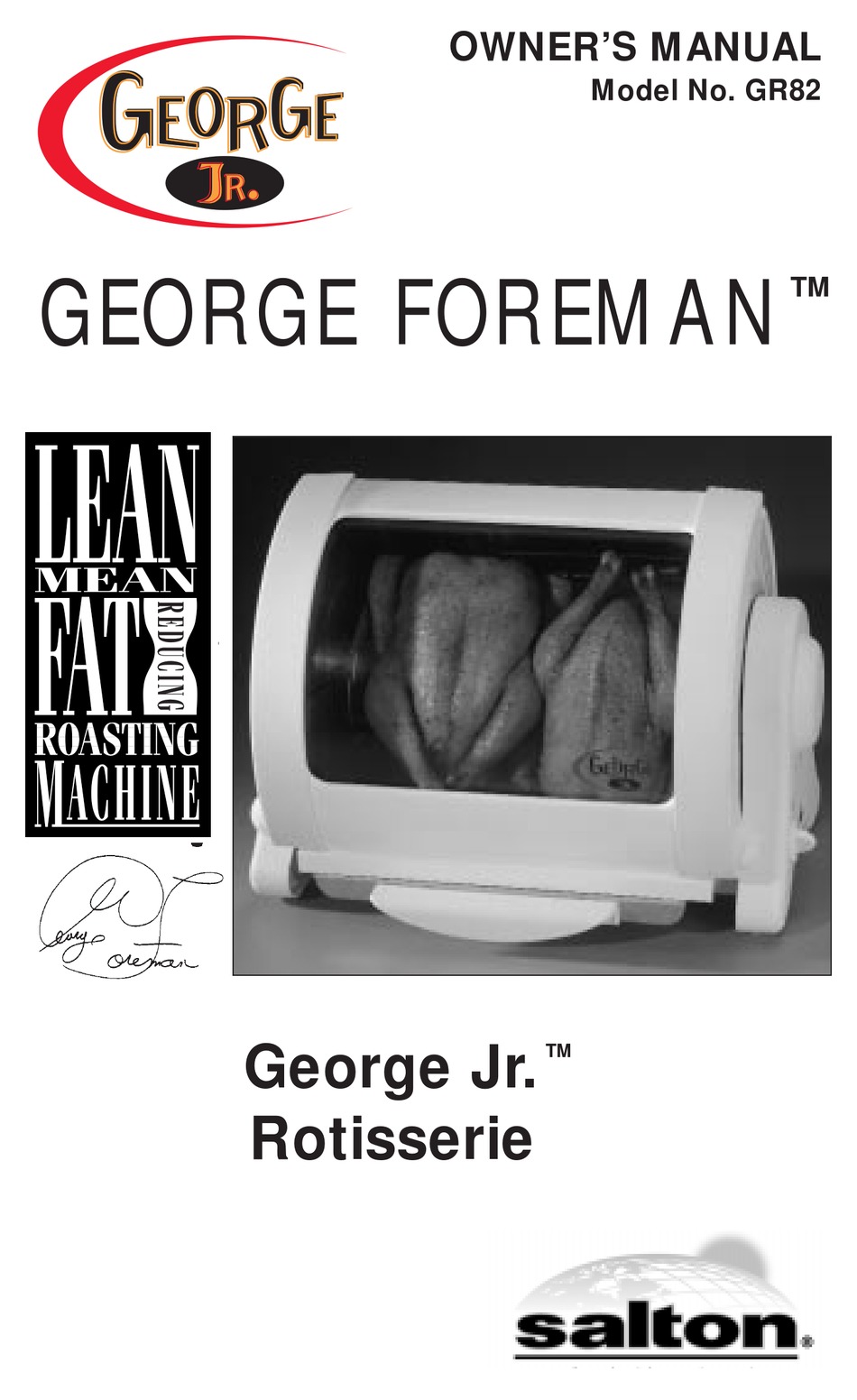 GEORGE FOREMAN GR82 OWNER'S MANUAL Pdf Download | ManualsLib