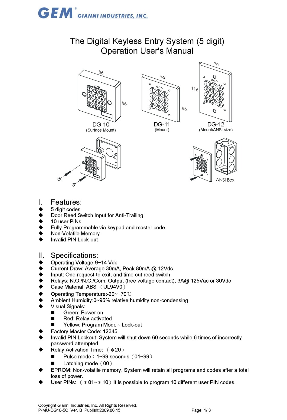 GEM DG 11 MOUNT OPERATION USER S MANUAL Pdf Download ManualsLib GEM DG 11 MOUNT OPERATION USER S MANUAL Pdf Download ManualsLib