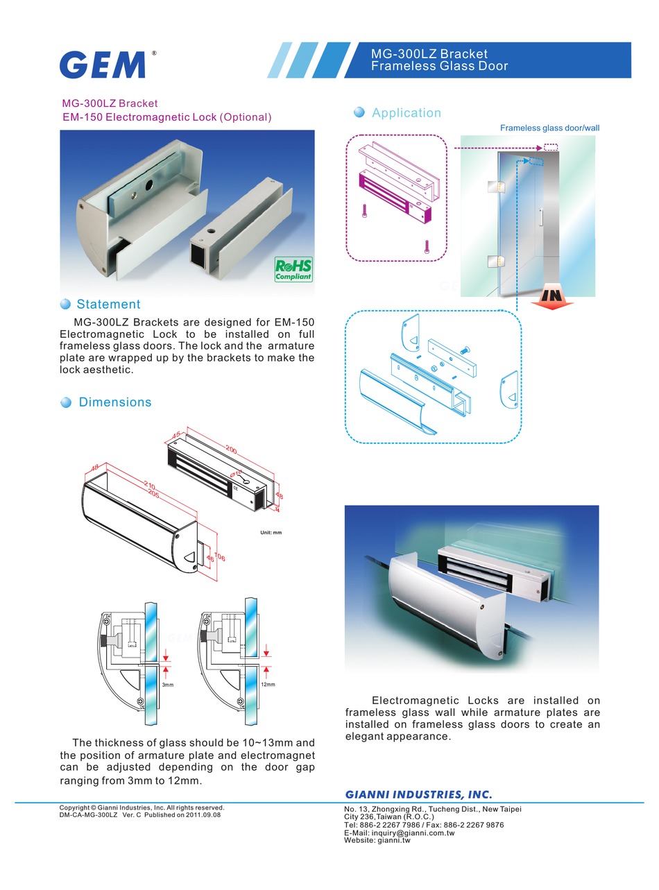 GEM LOCK SPECIFICATIONS Pdf Download ManualsLib