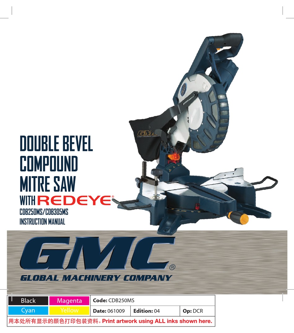 gmc redeye compound miter saw manual gmc redeye compound miter saw manual