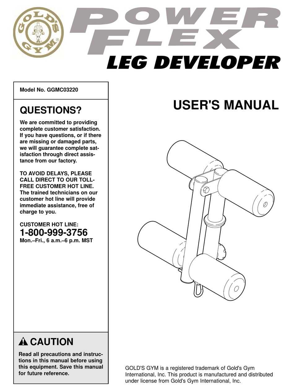 GOLD'S GYM GGMC03220 USER MANUAL Pdf Download | ManualsLib