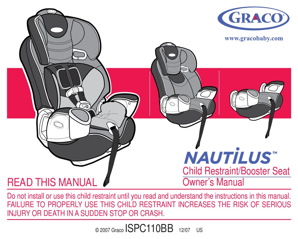 Graco 3 In 1 Car Owner S Manual Pdf, Nautilus Car Seat Installation