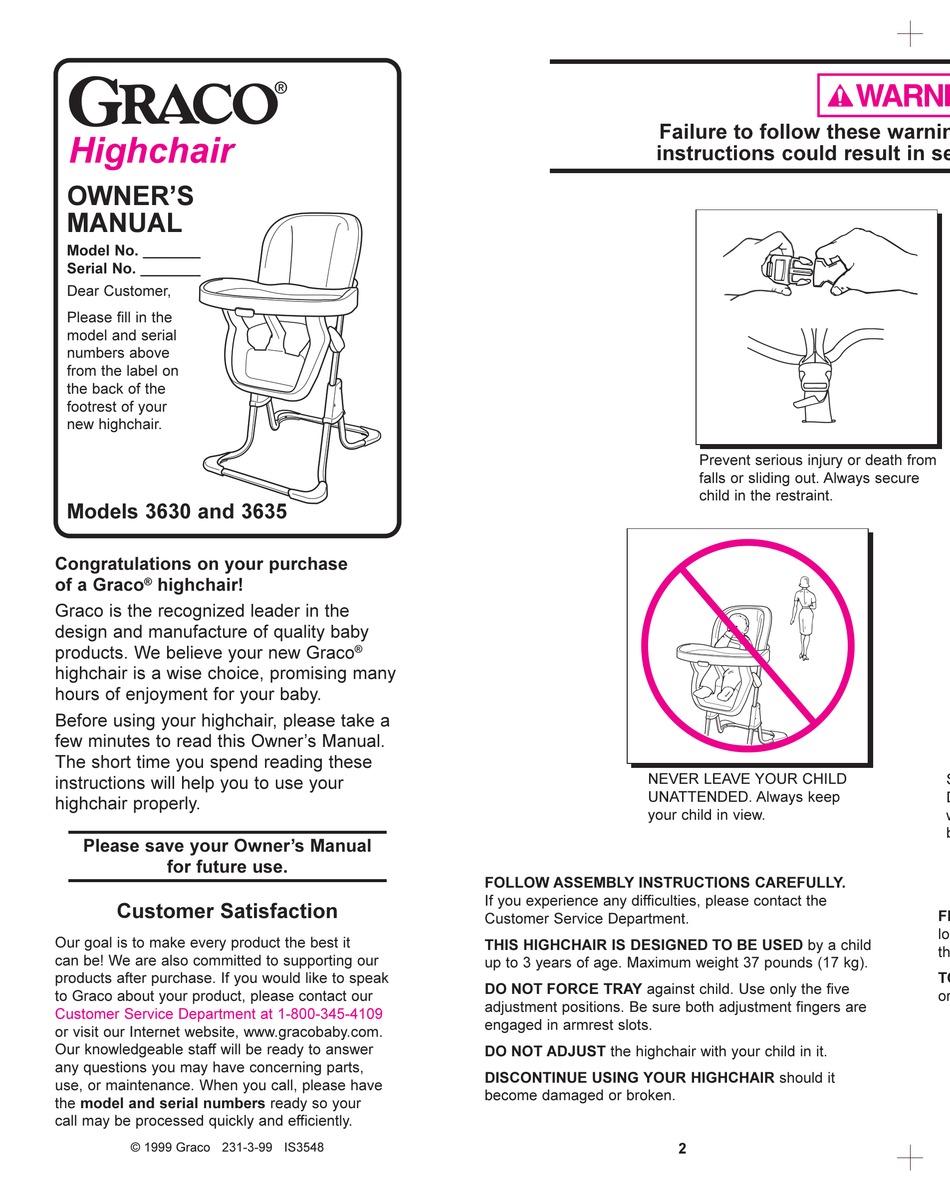 GRACO 3630 OWNER'S MANUAL Pdf Download | ManualsLib