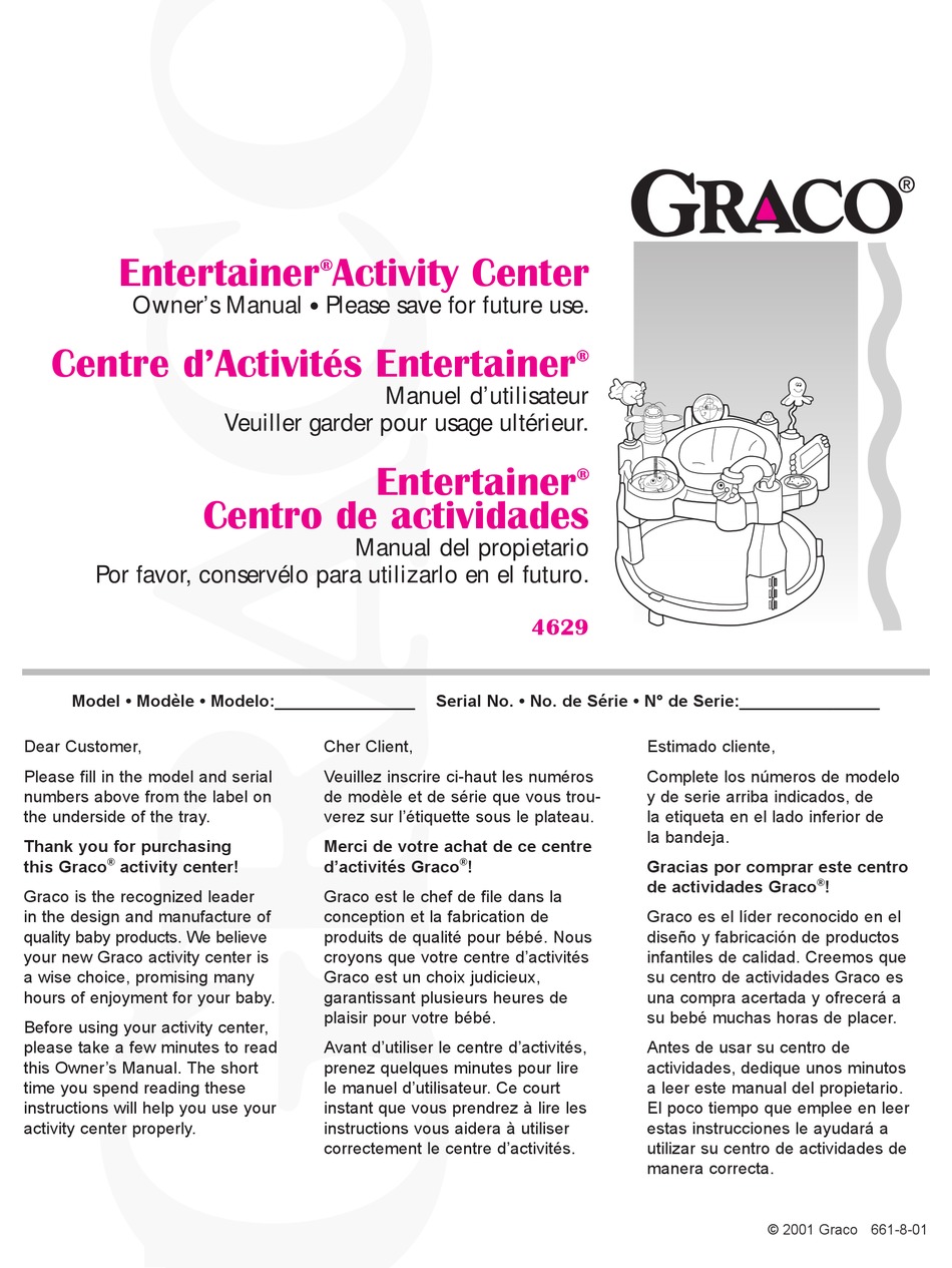 Graco entertainer activity store centre