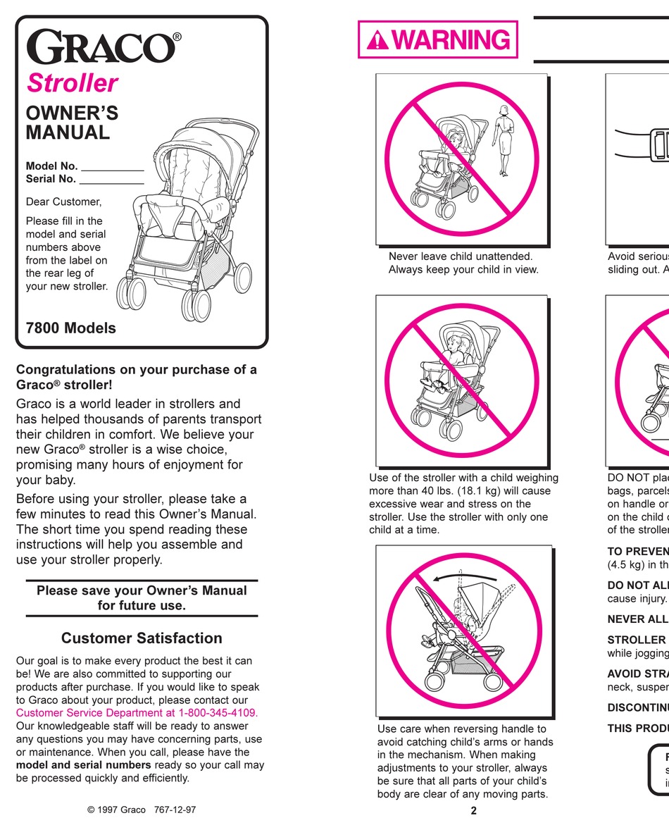 GRACO 7825 OWNER'S MANUAL Pdf Download ManualsLib