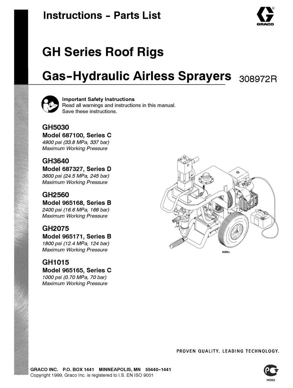 GRACO 308972R INSTRUCTIONS-PARTS LIST MANUAL Pdf Download | ManualsLib