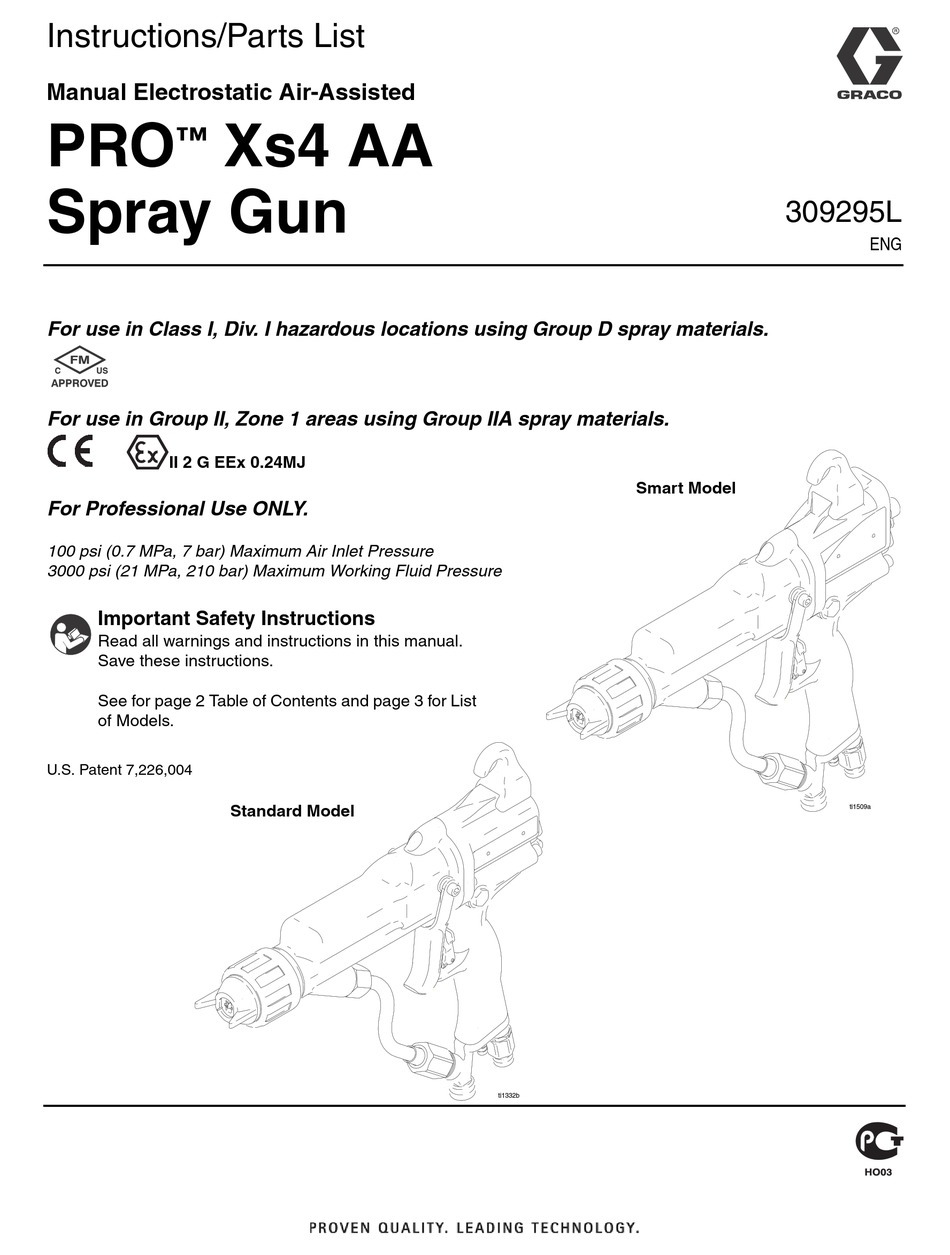 GRACO PRO 244572 INSTRUCTIONS-PARTS LIST MANUAL Pdf Download | ManualsLib