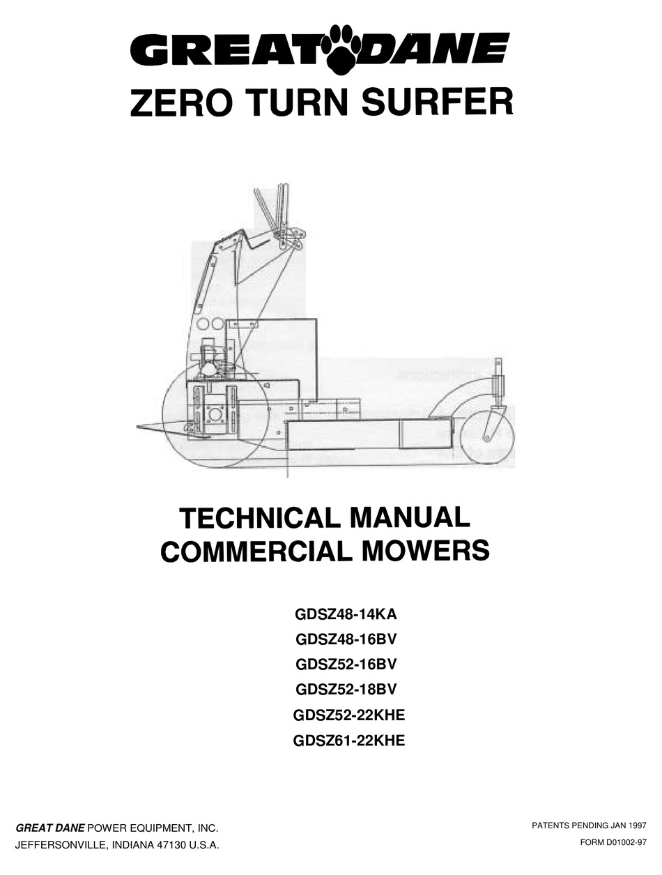 GREAT DANE GDSZ4814KA TECHNICAL MANUAL Pdf Download ManualsLib