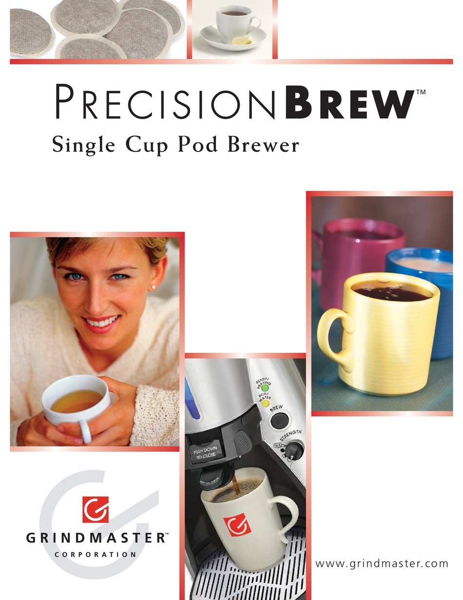 GRINDMASTER PRECISION BREW SINGLE CUP POD BREWER BROCHURE & SPECS Pdf