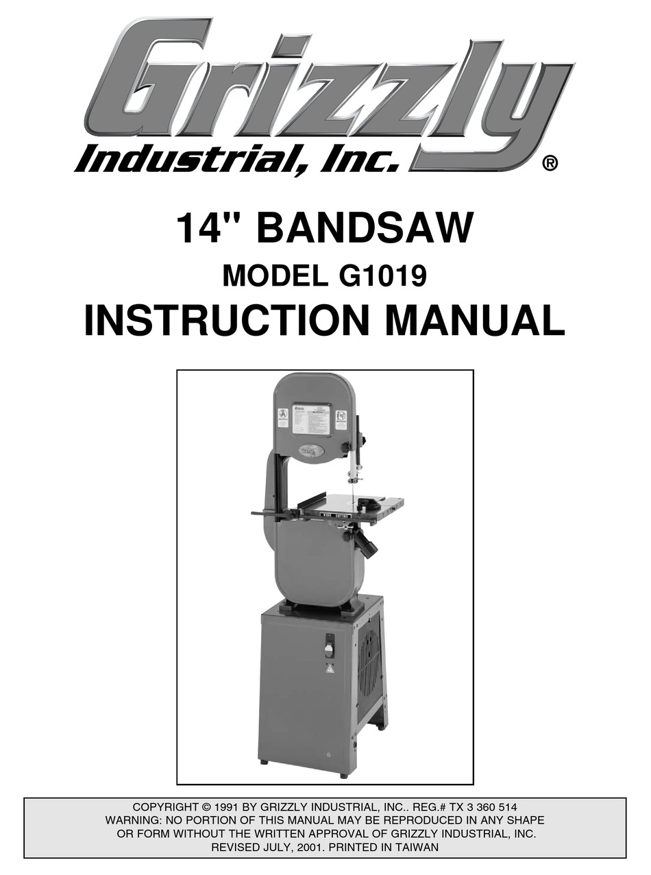 Grizzly G1019 Bandsaw