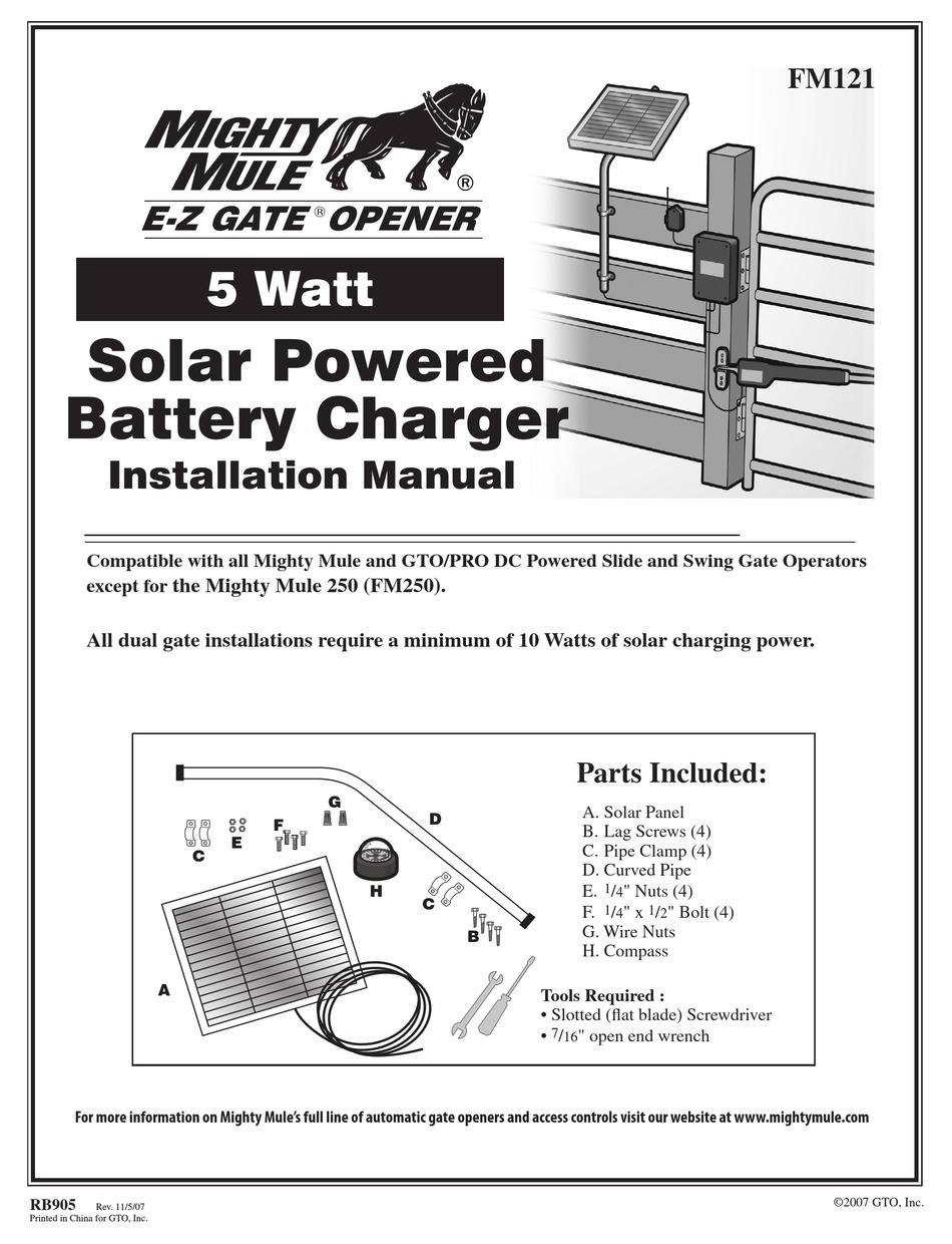 MIGHTY MULE FM121 INSTALLATION MANUAL Pdf Download ManualsLib