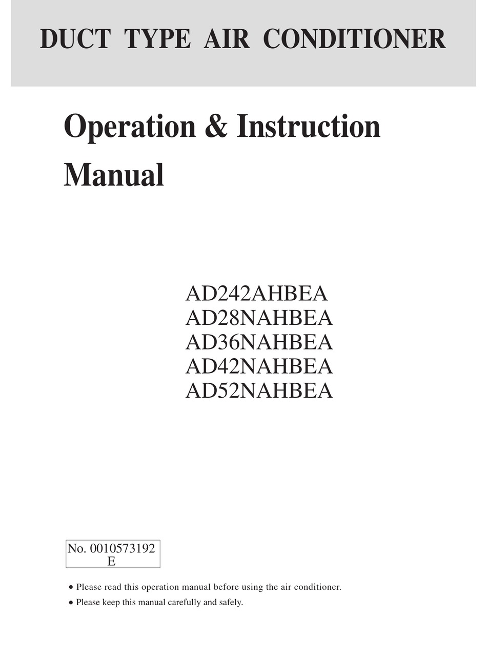 HAIER AD242AHBEA OPERATION AND INSTRUCTION MANUAL Pdf Download | ManualsLib