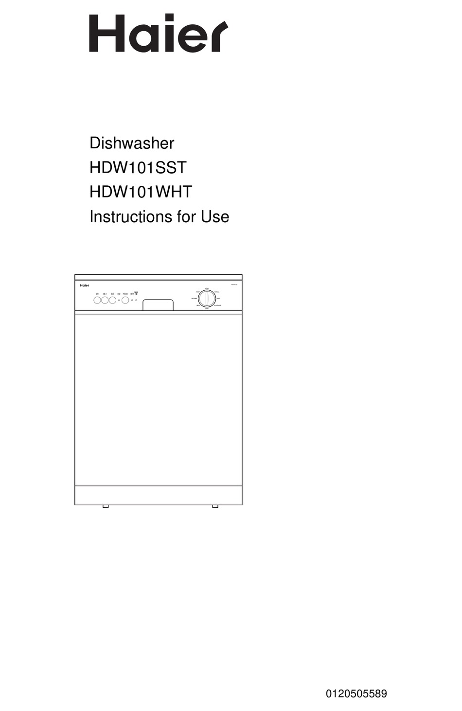 HAIER HDW SST INSTRUCTIONS FOR USE MANUAL Pdf Download ManualsLib