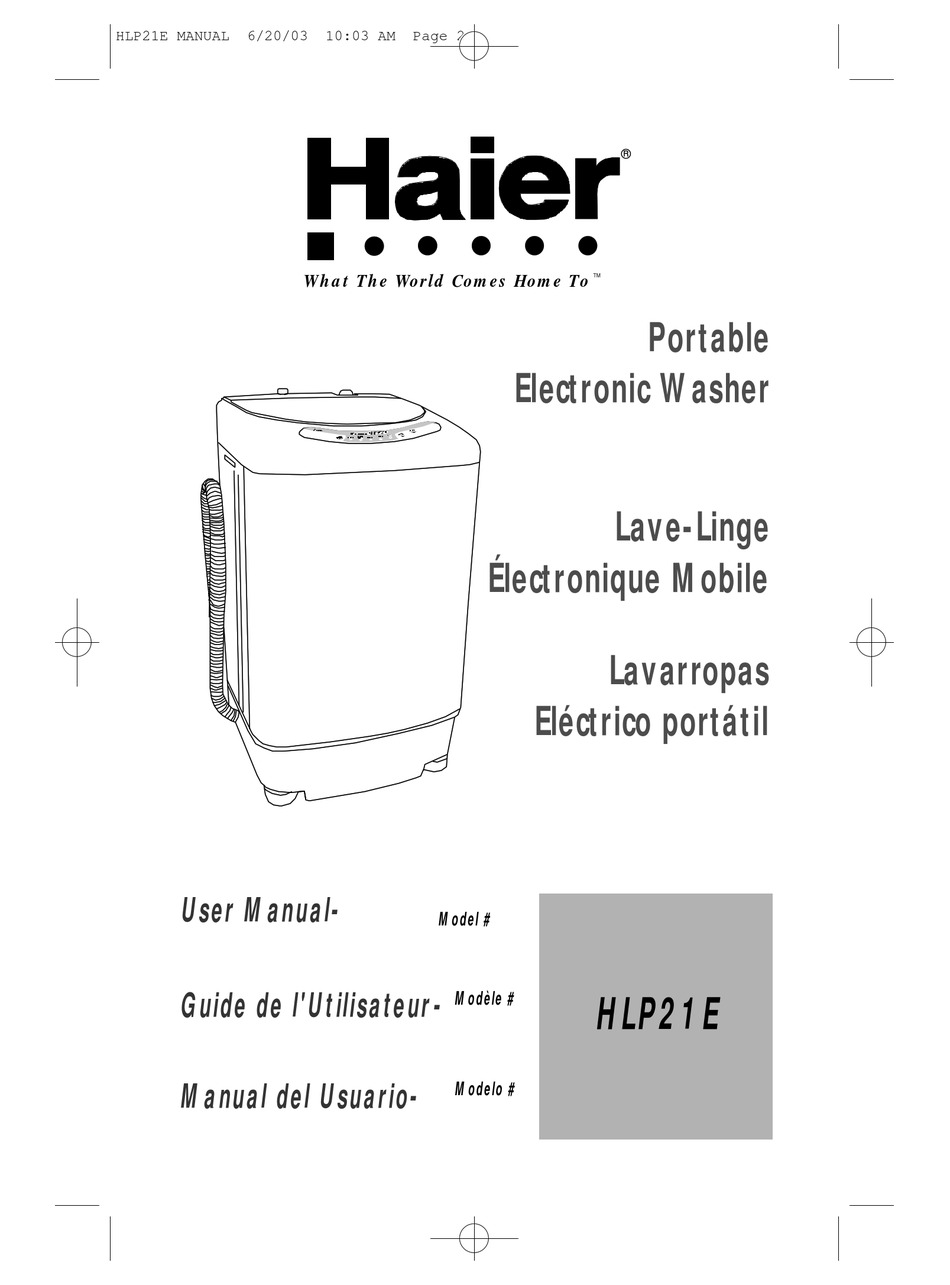 HAIER HLP21E USER MANUAL Pdf Download ManualsLib