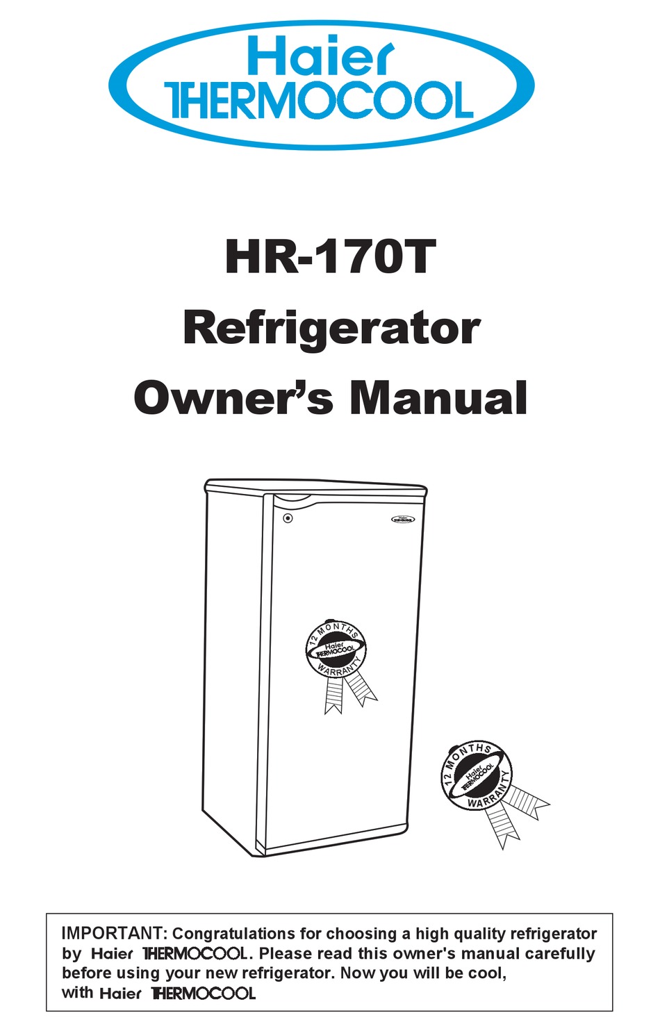 HAIER HR T OWNER S MANUAL Pdf Download ManualsLib