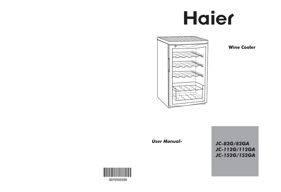 Haier Jc 112g 112ga User Manual Pdf Download Manualslib