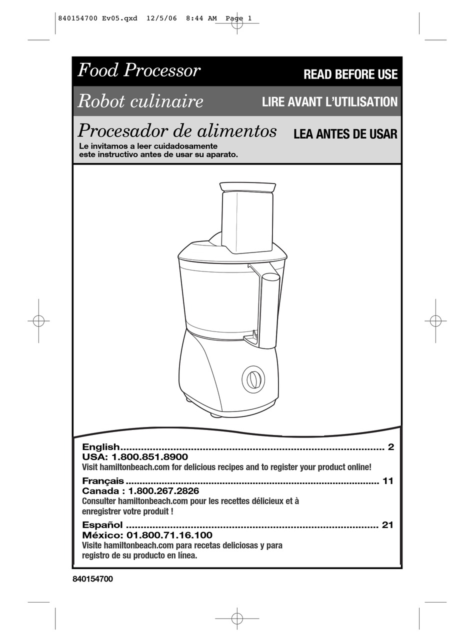 HAMILTON BEACH 70610C OWNER'S MANUAL Pdf Download | ManualsLib