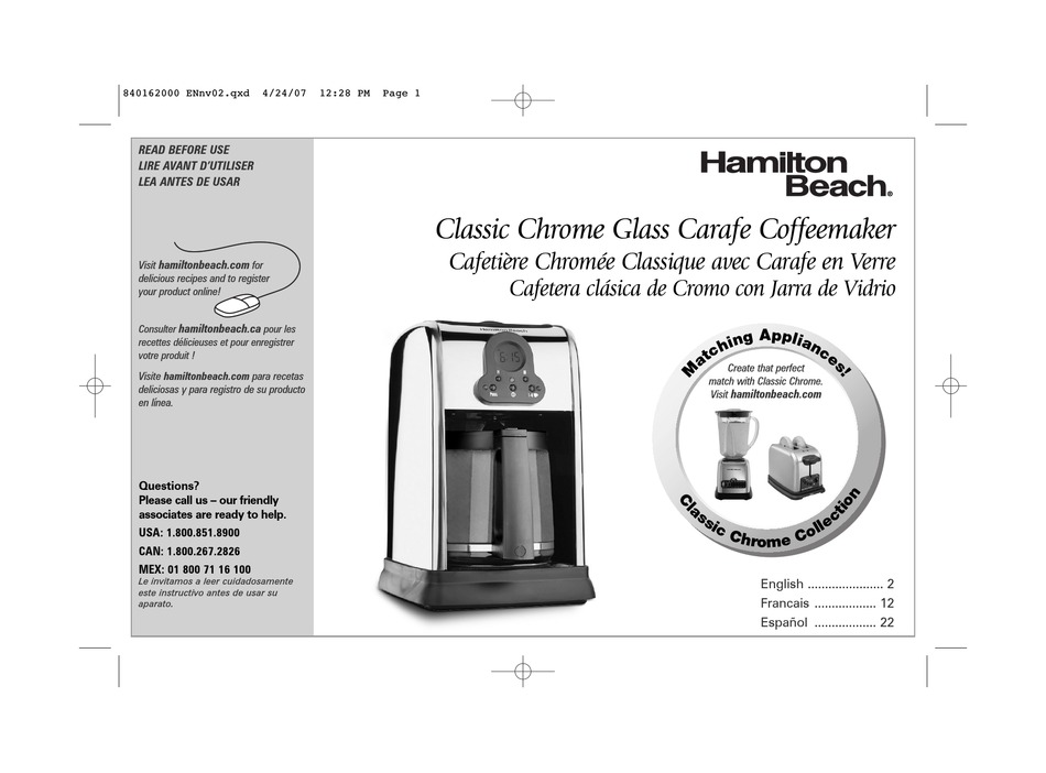 User manual Hamilton Beach BrewStation 47334 (English - 32 pages)