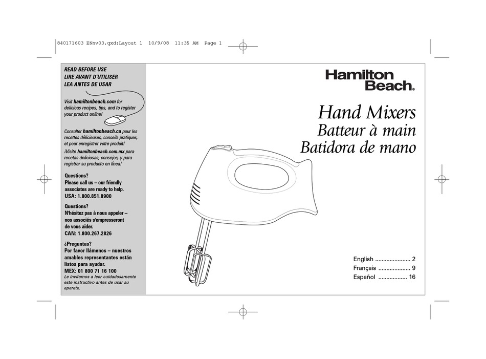 HAMILTON BEACH 62665N USE AND CARE MANUAL Pdf Download | ManualsLib