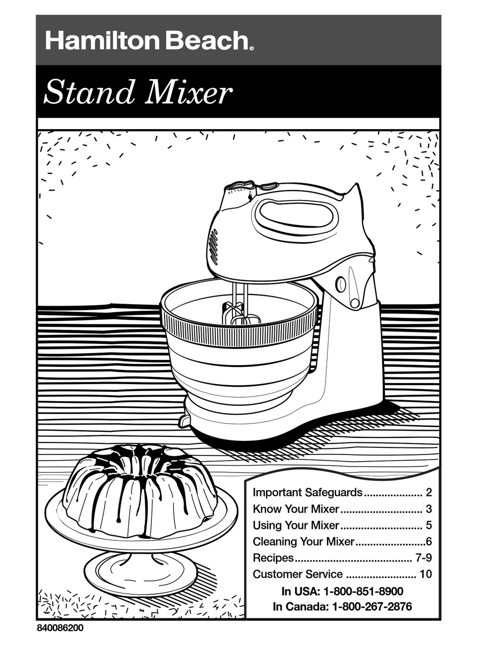 HAMILTON BEACH 840086200 USER MANUAL Pdf Download | ManualsLib