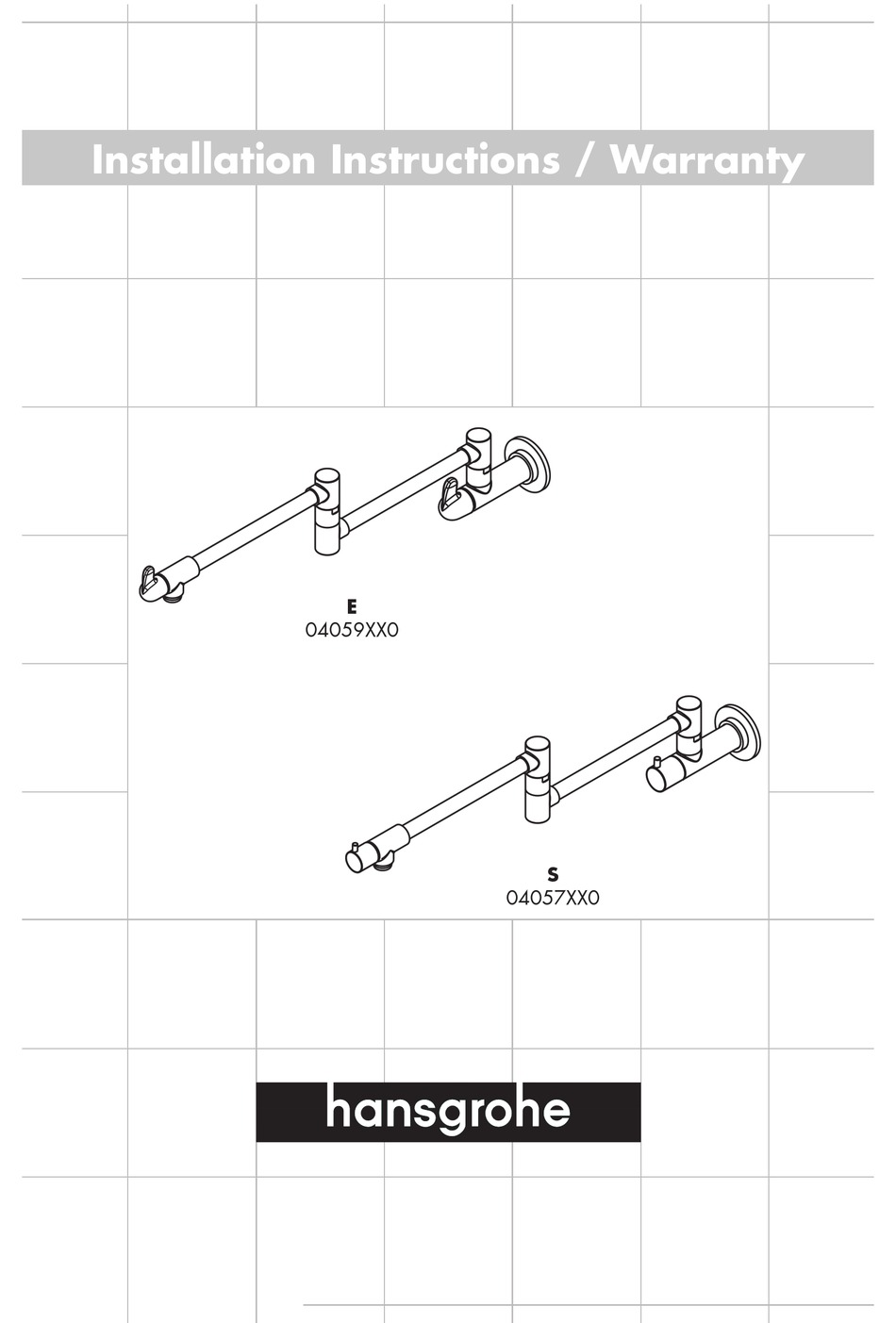 GROHE 04057XX0 INSTALLATION INSTRUCTIONS MANUAL Pdf Download ManualsLib