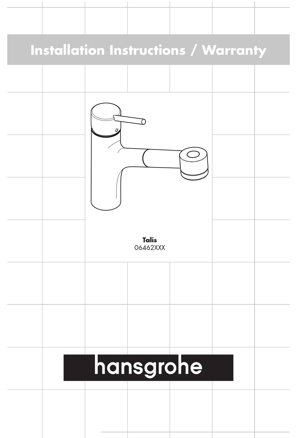 HANS GROHE TALIS 06462XXX INSTALLATION INSTRUCTIONS MANUAL Pdf Download   Hans Grohe Talis 06462xxx 