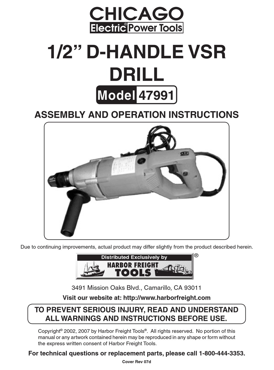 Parts List - Chicago Electric 47991 