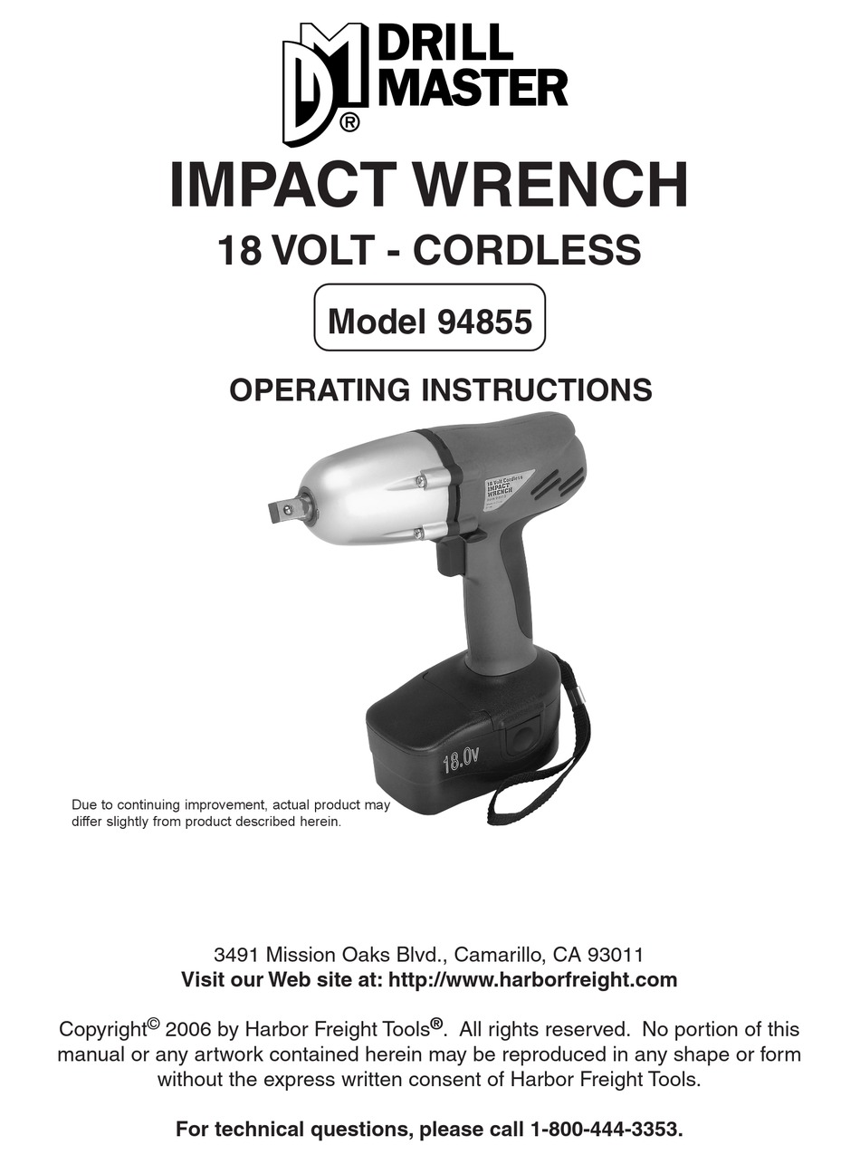 DRILL MASTER 94855 OPERATING INSTRUCTIONS MANUAL Pdf Download ManualsLib