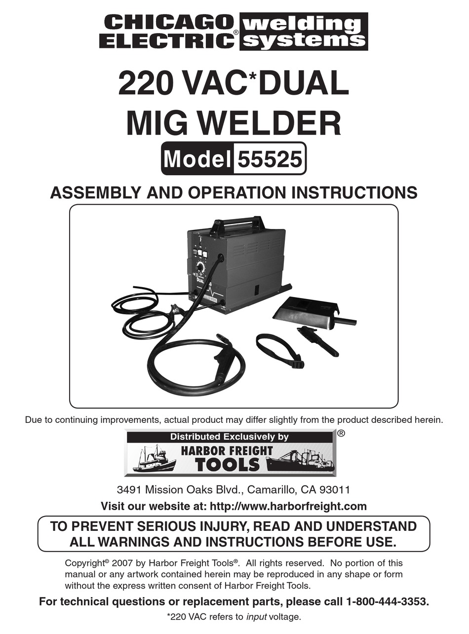 CHICAGO ELECTRIC 55525 ASSEMBLY AND OPERATION INSTRUCTIONS MANUAL Pdf  Download | ManualsLib Wiring for 220 Welder Plug ManualsLib