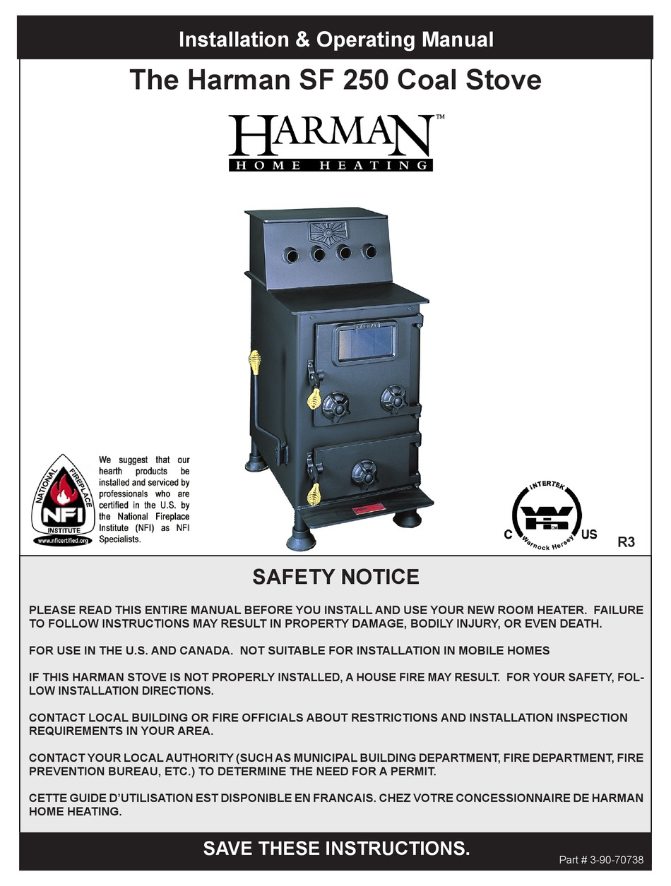 HARMAN SF 250 INSTALLATION AND OPERATING MANUAL Pdf Download | ManualsLib