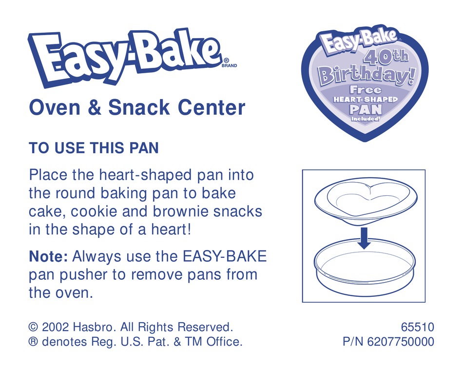 EASYBAKE 65510 INSTRUCTIONS Pdf Download ManualsLib