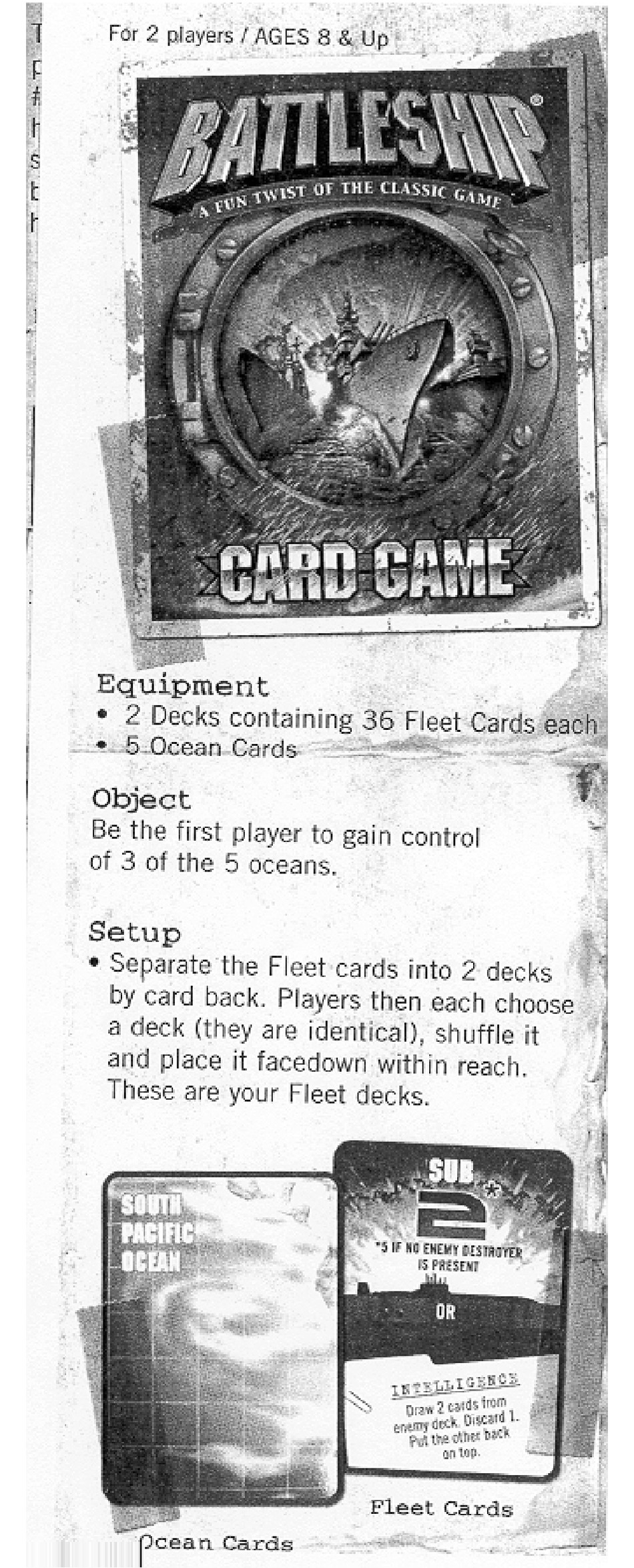 HASBRO BATTLESHIP CARD GAME INSTRUCTIONS MANUAL Pdf Download | ManualsLib