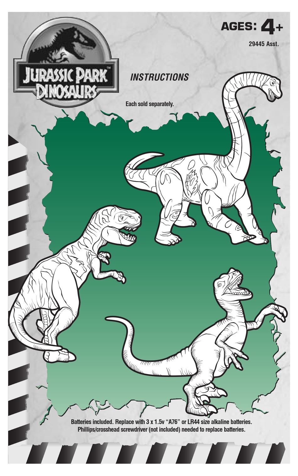 HASBRO JURASSIC PARK DINOSAURS 29445 INSTRUCTIONS Pdf Download ManualsLib