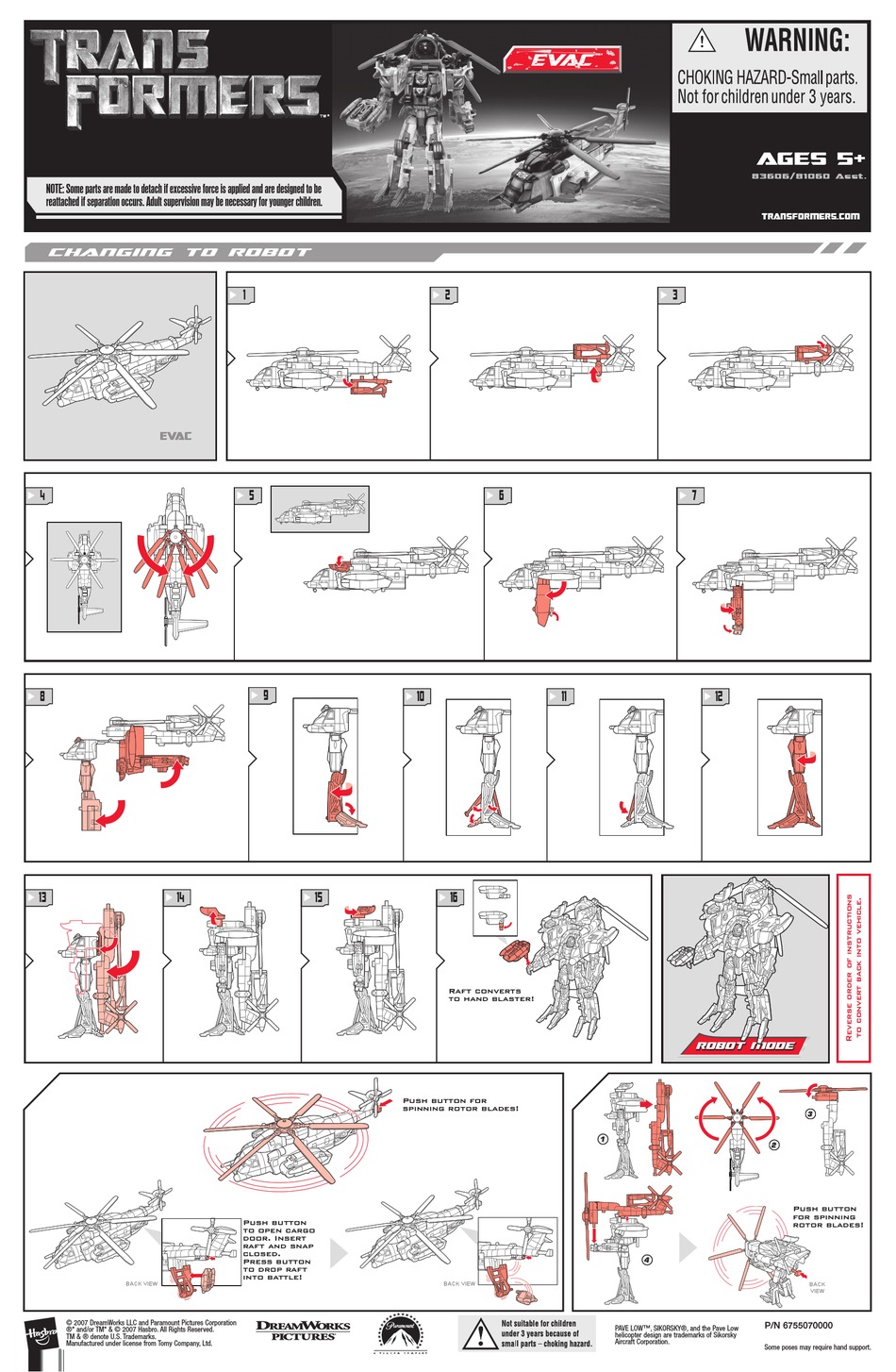 HASBRO TRANSFORMERS 83606 INSTRUCTION MANUAL Pdf Download ManualsLib