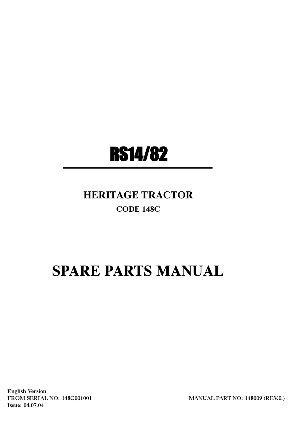 HAYTER HERITAGE RS 14/82 SPARE PARTS MANUAL Pdf Download ManualsLib