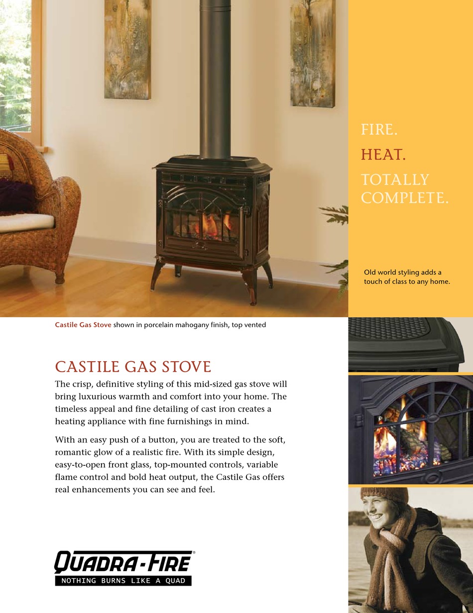 QUADRAFIRE CASTILE GAS STOVE SPECIFICATIONS Pdf Download ManualsLib