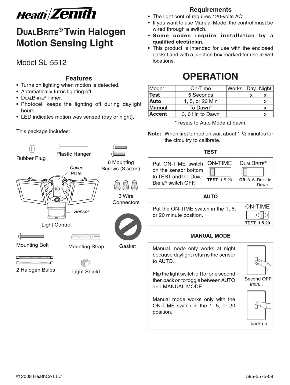 HEATH ZENITH SL-5512 OWNER'S MANUAL Pdf Download | ManualsLib