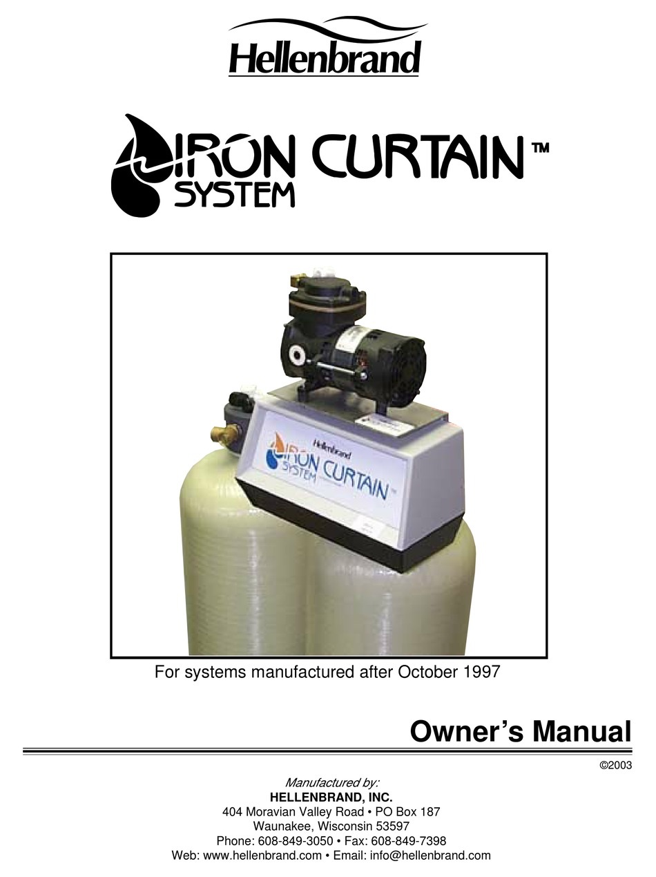 HELLENBRAND IRON CURTAIN SYSTEM OWNER'S MANUAL Pdf Download ManualsLib