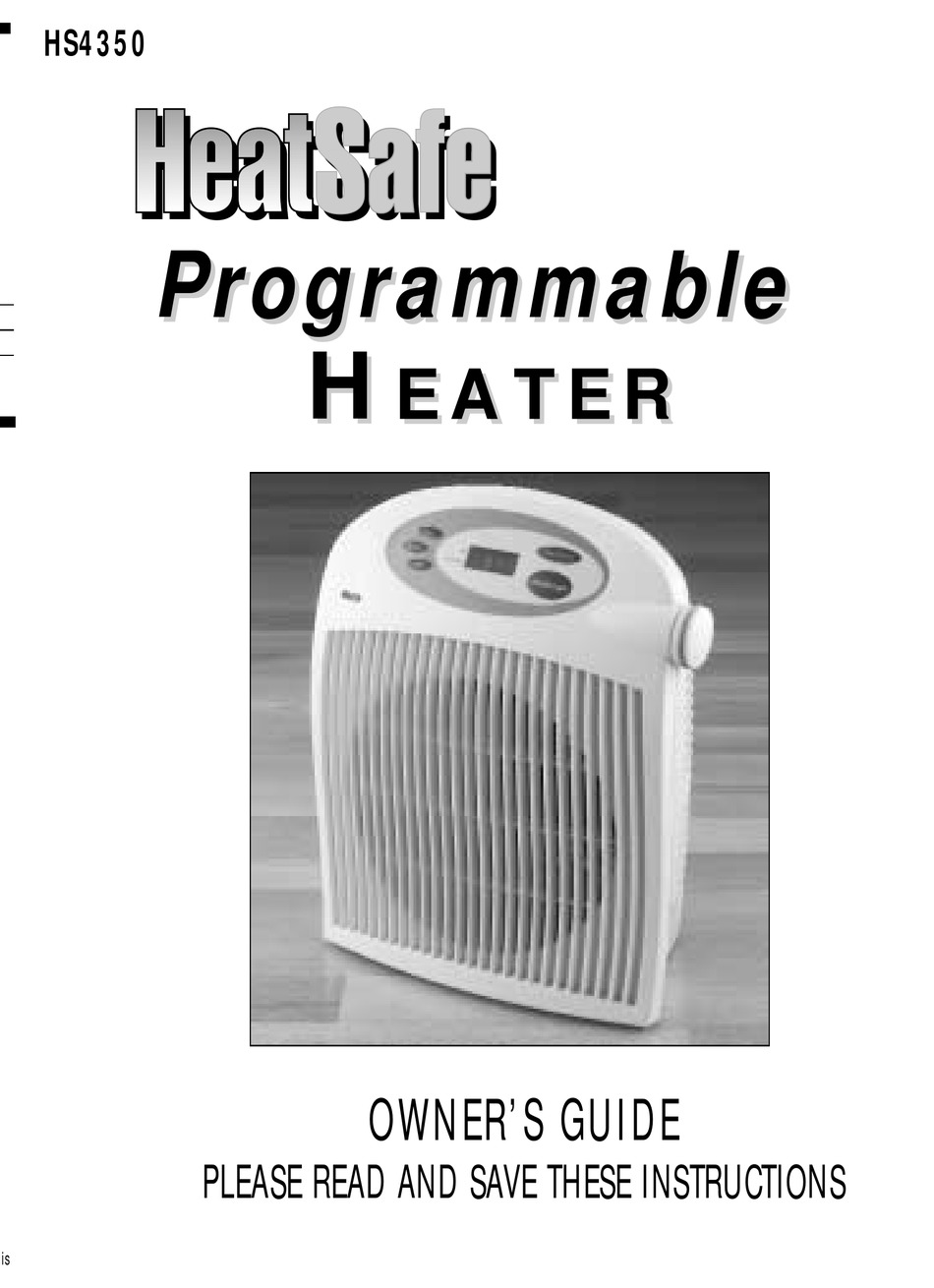 Operating Instructions; Troubleshooting - Holmes HeatSafe HS4350 Owner's  Manual [Page 3] | ManualsLib