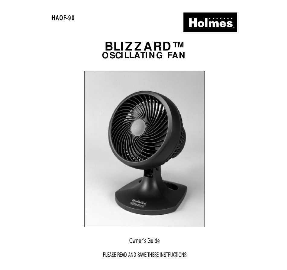 HOLMES BLIZZARD HAOF-90 OWNER'S MANUAL Pdf Download | ManualsLib