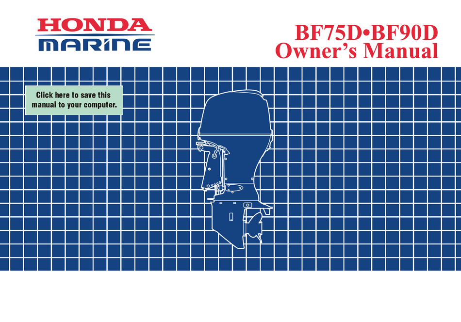 HONDA OUTDOOR MOTOR BF75D OWNER'S MANUAL Pdf Download ManualsLib
