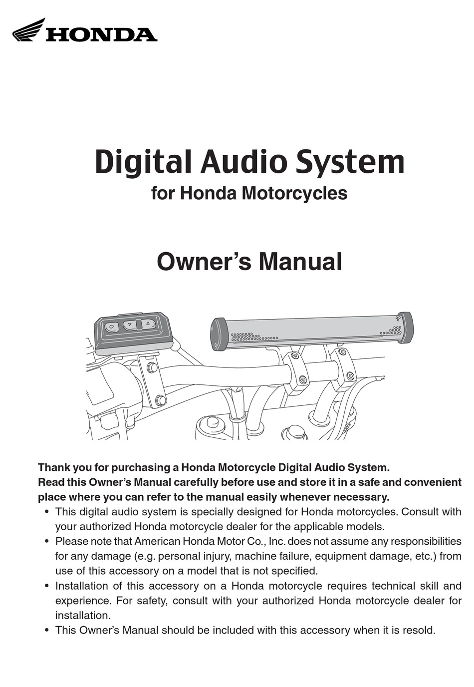 Honda Motorcycle Owner