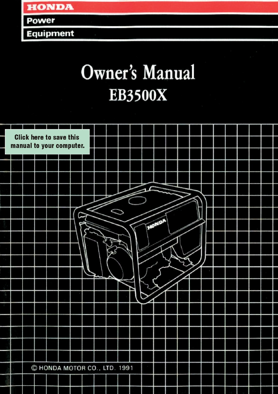 Honda eb3500 instruction manual free