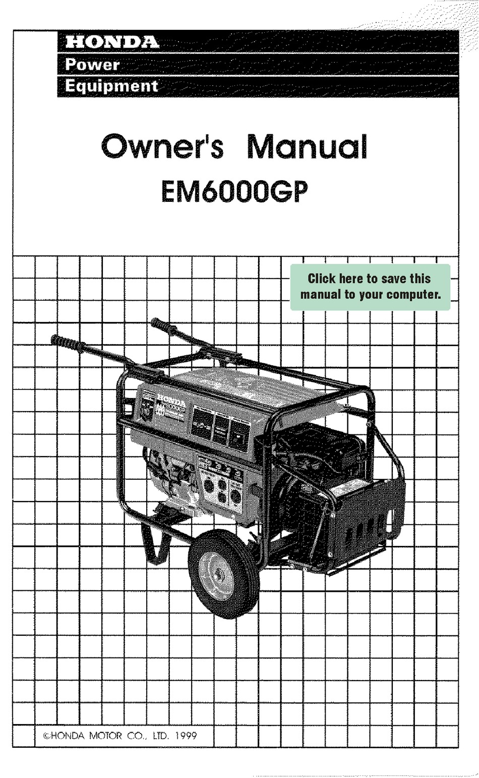 HONDA EM6000GP OWNER'S MANUAL Pdf Download | ManualsLib